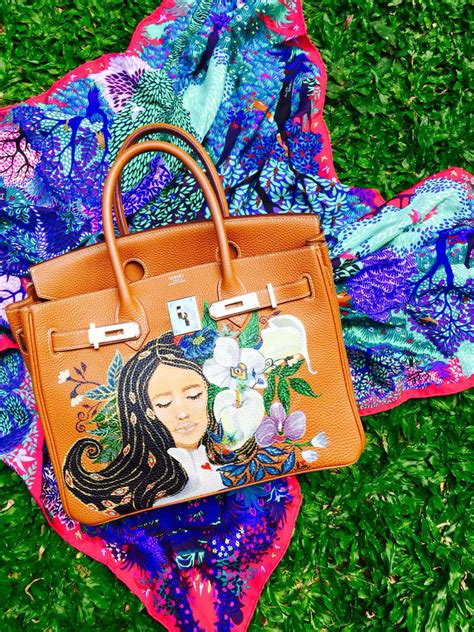 heart evangelista painted hermes bag|hermes handbags painting.